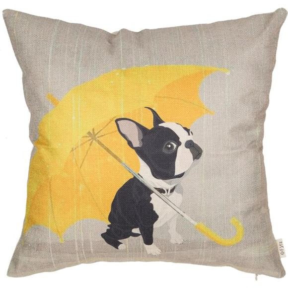 Decorative Throw Pillow Cover Case Boston Terrier Dog Decor Couch Accent 18x18 - Picture 4 of 6